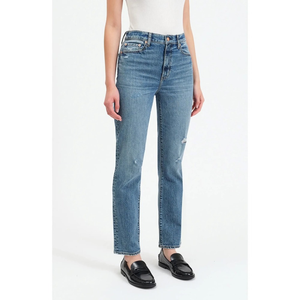NWT DAZE Smarty Pants High Waist Ankle Slim Straight Leg Jeans Wink Size 31